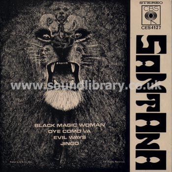 Santana Santana Singapore Issue Stereo - Mono 7" EP CBS CES 4127 Front Sleeve Image
