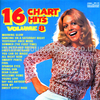 16 Chart Hits Volume 8 UK Issue Stereo LP Contour 2870 328 Front Sleeve Image