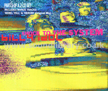 Billy Idol Shock To The System UK Issue CDS Chrysalis CDCHSS 3994 Front Inlay Image