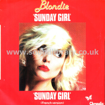 Blondie Sunday Girl France Issue 7" Front Sleeve Image