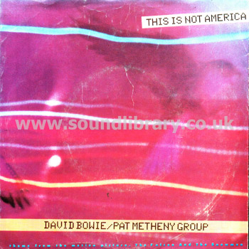 David Bowie This Is Not America Portugal Issue Estereo 7" EMI (America) 2004827 Front Sleeve Image