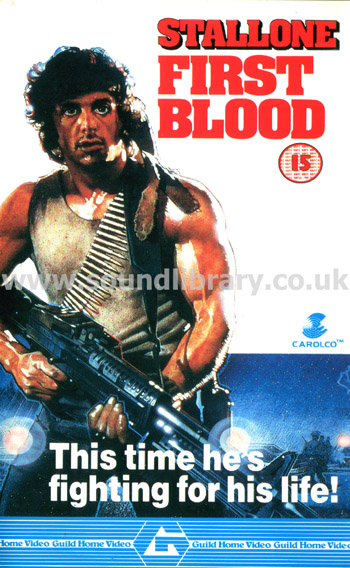 First Blood Sylvester Stallone VHS Video Guild Home Video 8577 Front Inlay Sleeve