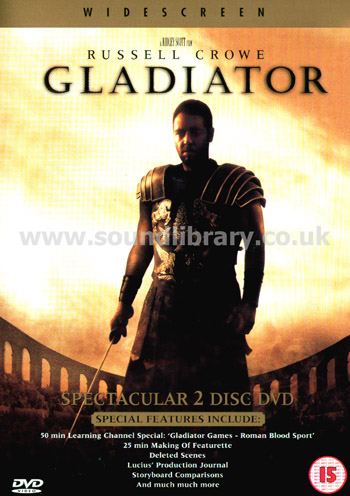 Gladiator Russell Crowe Region 2 PAL 2DVD Universal UDR 90098 Front Inlay Sleeve