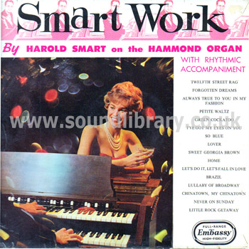 Harold Smart Smart Work UK Issue LP Embassy WLP 6015 Front Sleeve Image