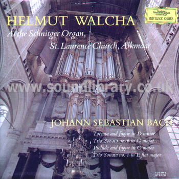 Helmut Walcha At The Schnitger Organ  Germany Stereo LP Deutsche Grammophon 135 046 Front Sleeve Image