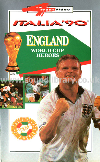 Italia '90 England World Cup Heroes Paul Gascoigne VHS Video 4 Front Video 087 126 3 Front Inlay Sleeve