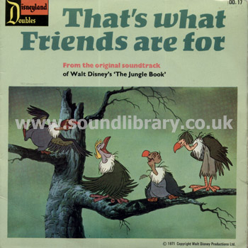 The Jungle Book Phil Harris Louis Prima I Wanna Be Like You 7" Disneyland DD 17 Front Sleeve Image