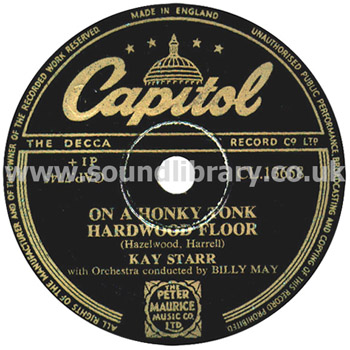Kay Starr Someday Sweetheart UK Issue 10" 78 rpm Capitol CL.13658 Label Image