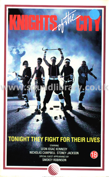 Knights Of The City Leon Issac Kennedy VHS PAL Video New World Video NWV 1002 Front Inlay Sleeve