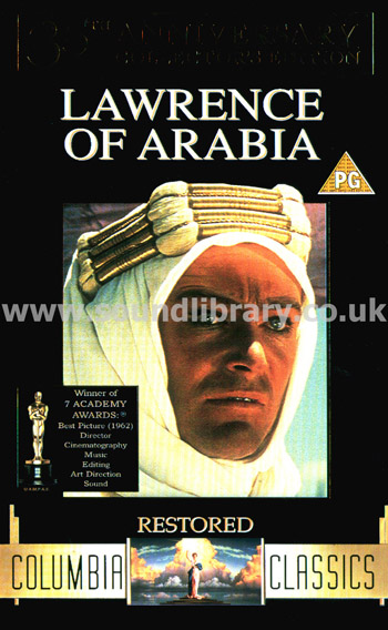 Lawrence Of Arabia Peter O'Toole VHS PAL Video Columbia Tristar Home Video CVR 32058 Front Inlay Sleeve