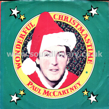 Paul McCartney Wonderful Christmastime USA Issue Stereo / Mono 7" COLUMBIA 111162 Front Sleeve Image
