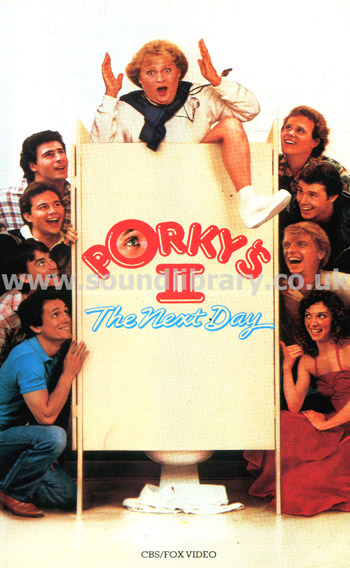 Porky's II The Next Day Dan Monahan VHS PAL Rental Video CBS Fox Video 129450 Front Inlay Sleeve