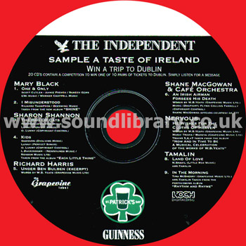 Sample A Taste Of Ireland UK Issue CD Disc Image