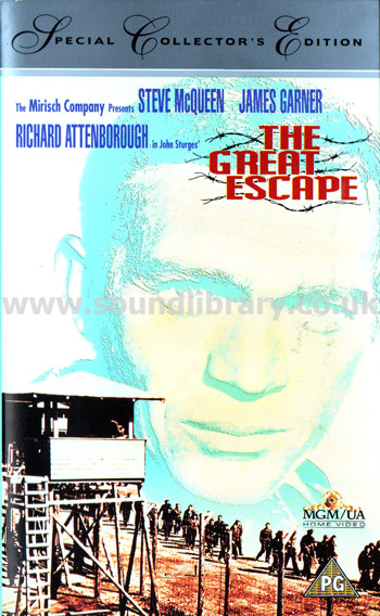 The Great Escape Steve McQueen VHS PAL Video MGM/UA Home Video S052163 Front Inlay Image