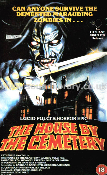 The House By The Cemetary Lucio Fulci VHS PAL Video Elelephant Video ELT 014 Front Inlay Sleeve