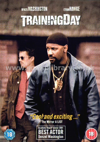 Training Day Denzel Washington Region 2 PAL DVD Warner Home Video D021962 Front Inlay Sleeve